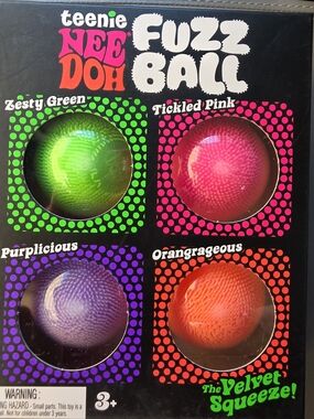 teenie NEE DOH Fuzz Ball - Green Pink Purple Orange VIRAL
